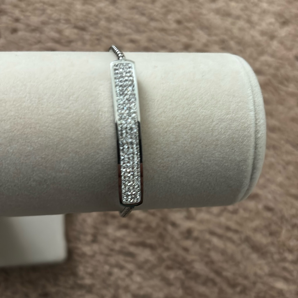 Jcm Stainless Steel Qvc Adjustable Silver Bracelet 15$